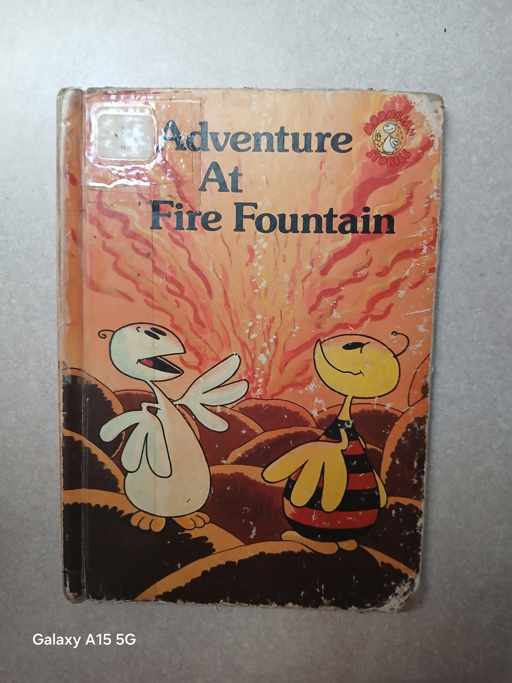 Adventure At Fire Fountain Vintage Children's Book - Orange Cover
